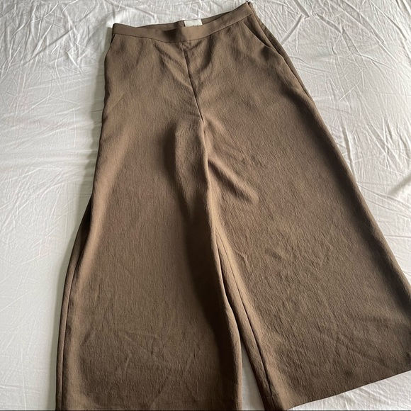 WILFRED // brown wide leg cropped “Lalament” pant (8 ) - Picture 2 of 5